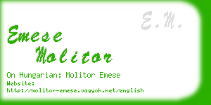 emese molitor business card